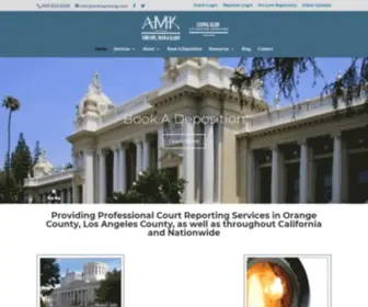 Amkreporting.com(Court Reporters) Screenshot