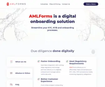 Amlforms.com(Home AMLForm) Screenshot