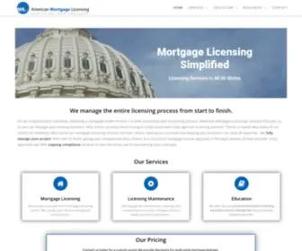 Amlicensing.com(American Mortgage Licensing) Screenshot