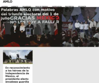 Amlo.org.mx(Sitio Oficial de Andrés Manuel López Obrador) Screenshot