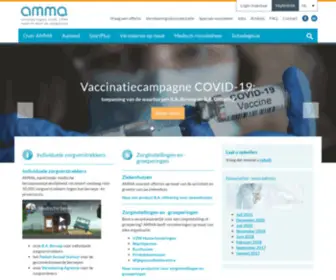 Amma.be(AMMA Verzekeringen voor en door de zorgsector) Screenshot