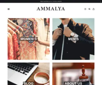 Ammalya.com(Where tradition meets modern fashion. We are curators of global fashion) Screenshot