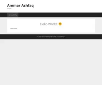 Ammarashfaq.com(Ammar Ashfaq) Screenshot