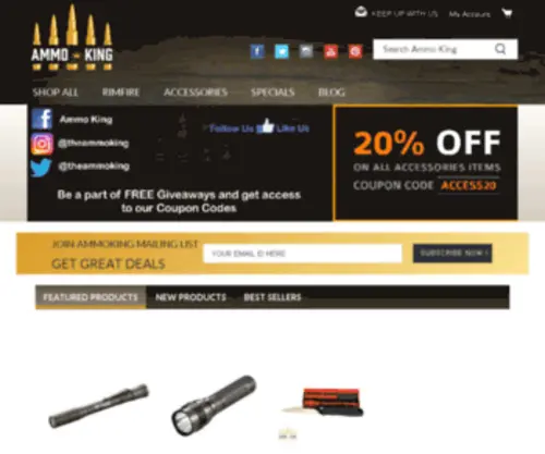 Ammoking.com(Ammo King) Screenshot