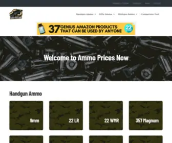 Ammopricesnow.com(View the price history and trend for all calibers of ammo. Know when the best time) Screenshot