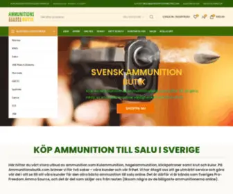 Ammunitionsbutik.com(Ammunition Till Salu I Sverige) Screenshot