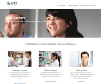 Amncareers.com(Corporate Healthcare Jobs) Screenshot
