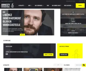 Amnesty.be(Amnesty International Belgique) Screenshot