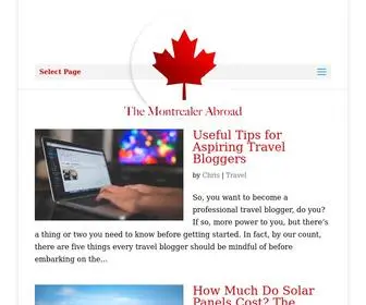 Amontrealerabroad.com(A Montrealer Abroad) Screenshot