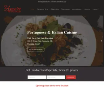 Amorelbk.com(The first Portuguese/Italian restaurant in Sarasota) Screenshot