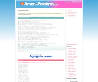 Amorenpalabras.com(Poemas de Amor) Screenshot