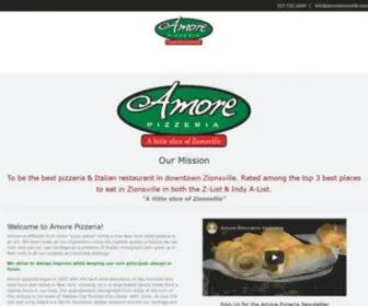 Amorezionsville.com(Amore Pizzeria) Screenshot