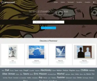 Amorosart.com(Lithographies et Estampes Originales contemporaines) Screenshot