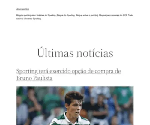 Amorsporting.com(Blogue sportinguista) Screenshot