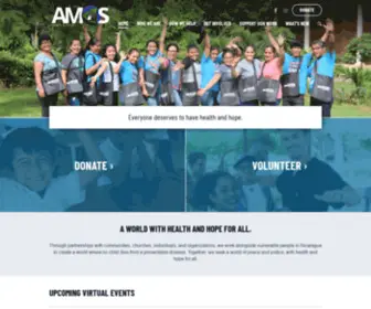 Amoshealth.org(AMOS Health & Hope) Screenshot