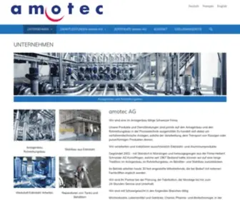 Amotec.ch(Anlagenbau für Verfahrenstechnik) Screenshot