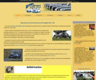 Amoureux203-403.com(Les Amoureux des Peugeot) Screenshot