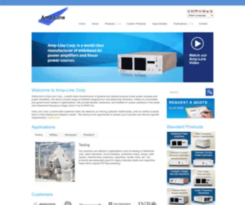 AMP-Line.com(Linear Power Supplies) Screenshot