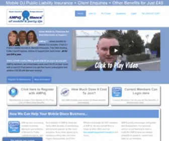 AMPDJ.co.uk(£10m Public Liability Insurance for the Mobile DJ) Screenshot