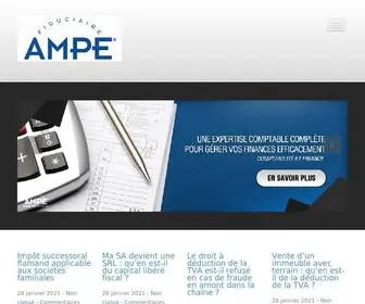 Ampe.be(Fiduciaire AMPEFiduciaire AMPE) Screenshot