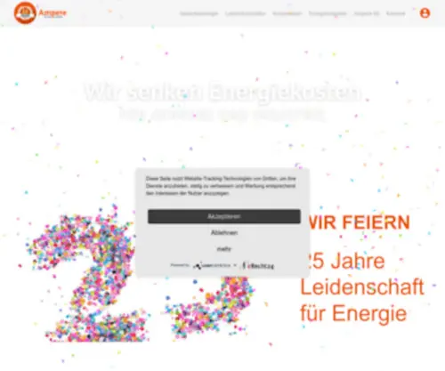 Ampere.de(Energiekosten senken durch cleveres Strom) Screenshot
