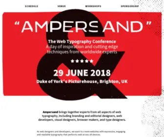 Ampersandconf.com(Ampersand Web Typography Conference on 29 June 2018 in Brighton) Screenshot