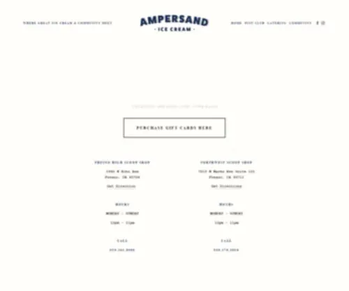 Ampersandicecream.com(Ampersand Ice Cream) Screenshot