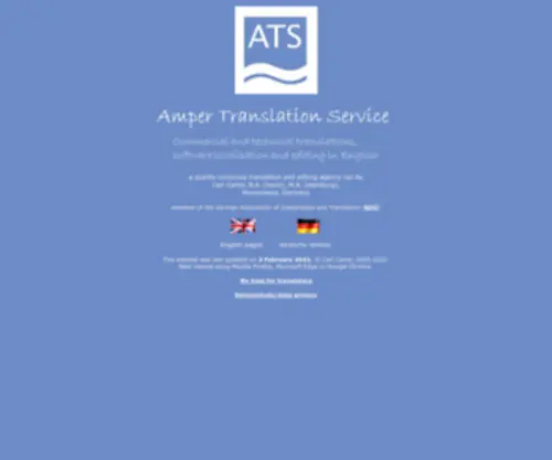 Ampertrans.de(Amper Translation Service) Screenshot