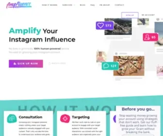 Ampfluence.com(Instagram Growth Service) Screenshot
