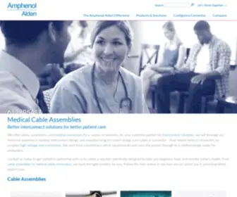 Amphenolalden.com(Medical Cable Connectors) Screenshot