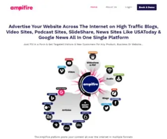 Ampifire.com(Automated Content Creation & Distribution Software) Screenshot