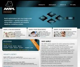 AMPL.com(Optimizing the World's Most Complex Tasks) Screenshot