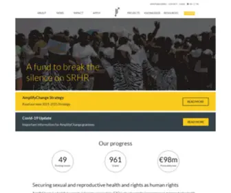 Amplifychange.org(A fund to break the silence on SRHR) Screenshot