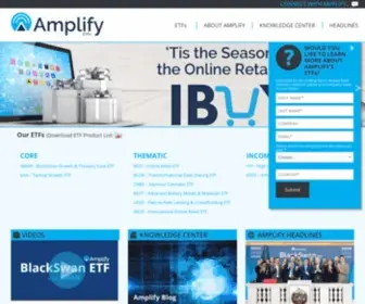 Amplifyetfs.com(Amplify ETFs) Screenshot