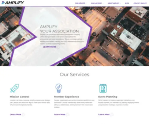 Amplifymyassociation.com(Amplify is an accredited association management company (AMC)) Screenshot
