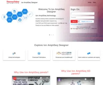 Ampliseq.com(Ion AmpliSeq Designer) Screenshot