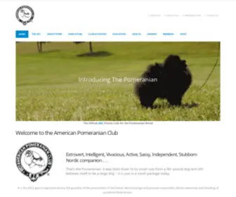 Ampomclub.org(The American Pomeranian Club) Screenshot
