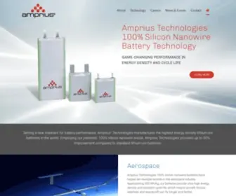 Amprius.com(Amprius Technologies 100% Silicon Nanowire Batteries) Screenshot