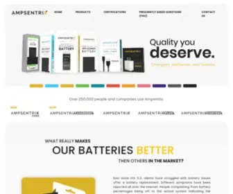 Ampsentrix.com(AMPSentrix Battery Supplier) Screenshot