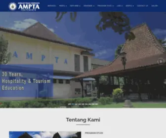 Ampta.ac.id(Sekolah Tinggi Pariwisata AMPTA) Screenshot