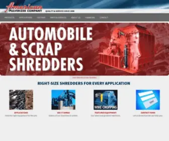 Ampulverizer.com(Manufacturing Quality Shredding & Reduction Machines Since 1908) Screenshot