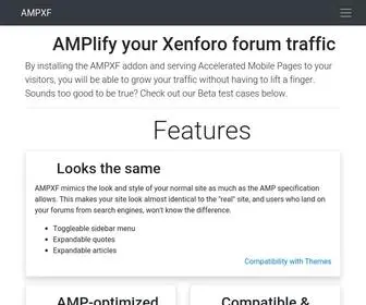 AMPXF.com(Grow your Xenforo 2 Forum traffic with AMP) Screenshot