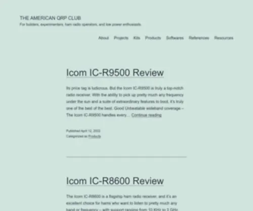 AMQRP.org(The American QRP Club) Screenshot