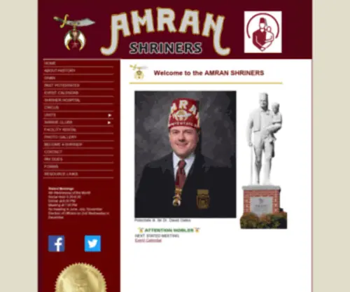 Amranshriners.com(Amran Shriners Raleigh North Carolina) Screenshot
