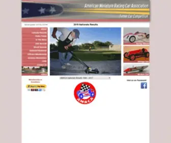 Amrca.com(American Miniature Racing Car Association) Screenshot