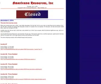 Amres.com(Americana Resources Collectibles) Screenshot