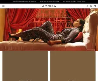 Amrisa.com(Shop Luxury for Online I Amrisa Pakistan) Screenshot