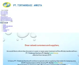 Amritaenvironmental.com(Solution for Waste and Water Treatment Indonesia) Screenshot