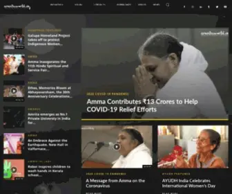 Amritaworld.org(Updates on Amma's Initiatives) Screenshot