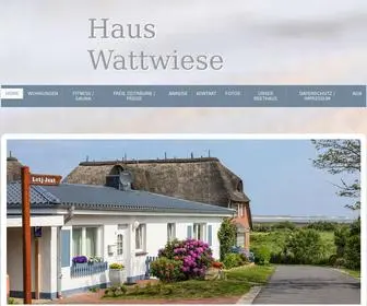 Amrum-Wattwiese.de(Haus Wattwiese in Norddorf auf Amrum) Screenshot